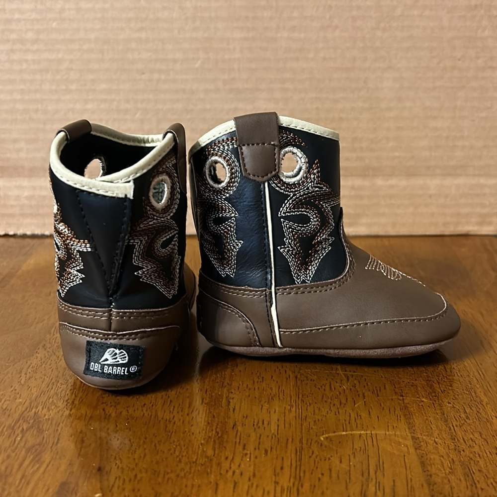 Baby Buckers DBL Barrel Soft Sole Cowboy Boots, Infant Size 3, 6-9 months - Picture 5 of 7